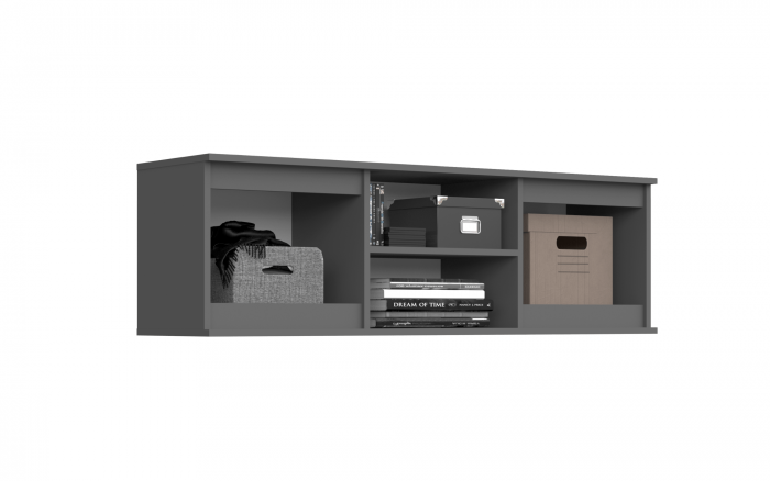 Челси Полка открытая (Антресоль) (Графит, Графит)