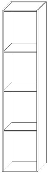 Шкаф навесной 2Д Альда, Черный/Дуб Велингтон