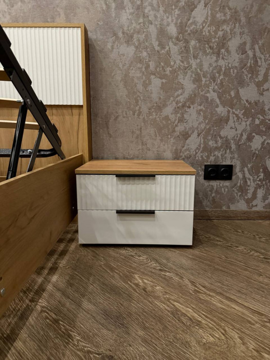 Марвэл Тумбы прикроватные 2шт, Дуб крафт/Браш графит