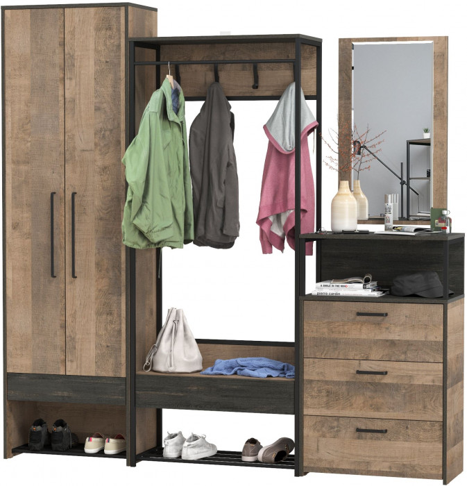 Трувор Прихожая 236, дуб гранж песочный/интра