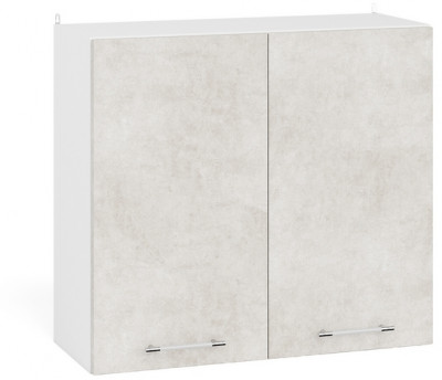Кухня Мебель--24 ШВ800 Шкаф 80 см., корпус белый/фасад МДФ бетон лофт бежевый