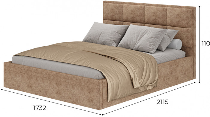 Кровать 160х200 с реечным настилом Линда, антик