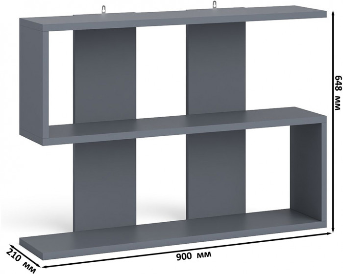 Мори Стол компьютерный МС-6 правый + Тумба ТМП400.1 + Полка 900, цвет графит, ШхГхВ 130,4х50х209,6 см., НЕ универсальная сборка