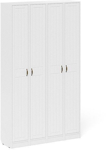 Прихожая П-6 Пенал 4 штуки, цвет белая шагрень/фасады МДФ белое дерево фрезеровка прованс, ШхГхВ 60х35х210 см., универсальная сборка