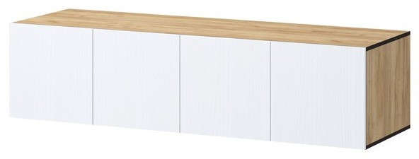 Антресоль Бастион ЛДСП 1,6 (Крафт золотой / Белый древесный)