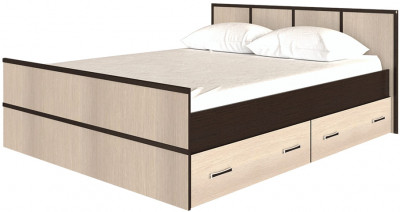 Кровать без основания 1,4 м "Сакура" венге/лоредо