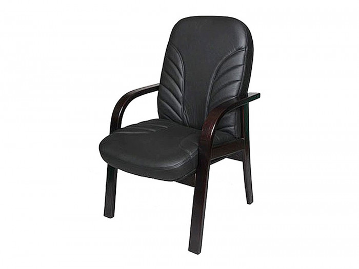 Кресло Мефисто орех темный/ к/з черный