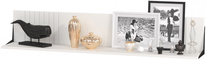 Валенсия Гостиная № 118, цвет ЛДСП белый шагрень/МДФ белый шагрень, ШхГхВ 321,3х38,4х225,2 см., универсальная сборка