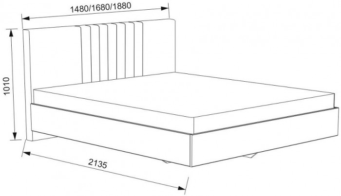 Кровать с латами Соло 140*200, Бежевый