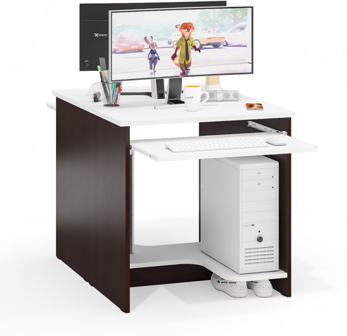 Два стола компьютерных С-МД-СК11-1, венге/белый шагрень