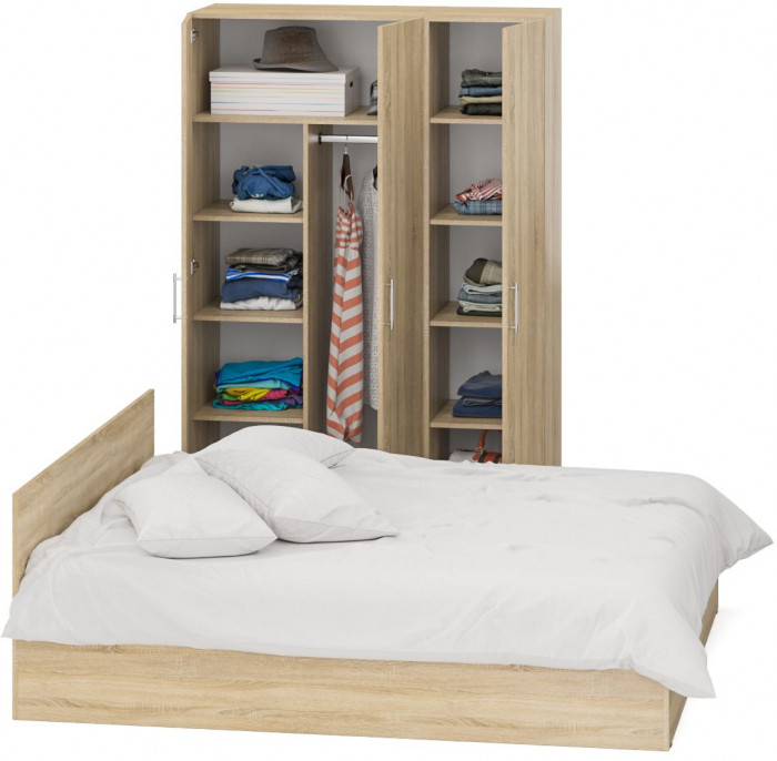 Спальня Стандарт 1-1800, дуб сонома