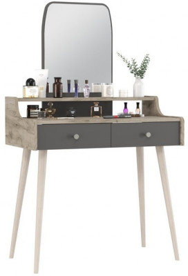 Трюмо 4-25916дкс/граф, дуб крафт серый/графит