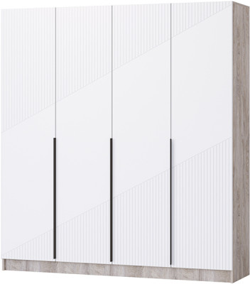 Шкаф Авис 2,0, Дуб эндгрейн/Белый софтач