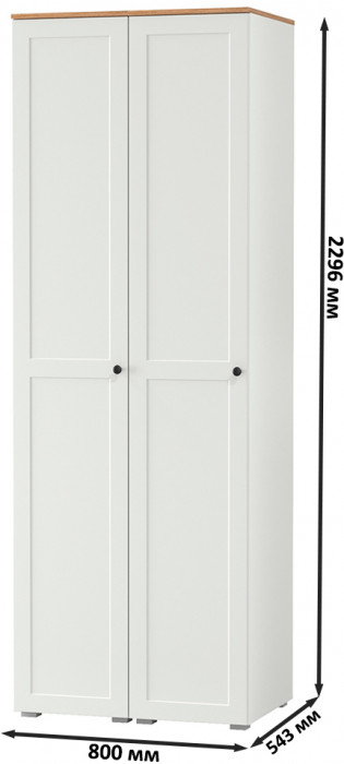 Остин 13.225 Шкаф-пенал 2 шт., цвет белый шагрень/дуб крафт золотой, ШхГхВ 80х54,3х229,6 см., универсальная сборка