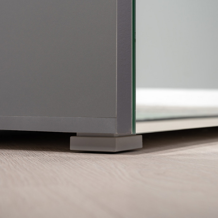 Октава Прихожая 31, цвет серый графит/дуб крафт золотой/фасады МДФ серый графит, ШхГхВ 193,7х35,4х197,6 см., универсальная сборка