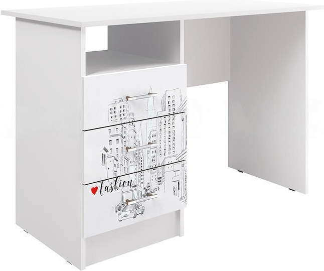 Вега NEW Girl Стол письменный (Белый / Белый глянец)