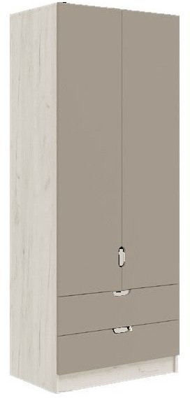 Юниор-4 Шкаф (800) (Шарли мокко, Крафт белый)