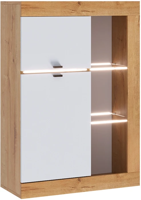 Прага Модульная Гостиная, вариант №3, вотан/Белый глянец