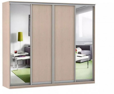 Шкаф купе Модерн 2362х450 4-х дверный 4-х секционный зеркало ясень