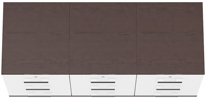 Три тумбы выкатных С-МД-3-02, цвет венге/белый шагрень, ШхГхВ 120х45х59 см.