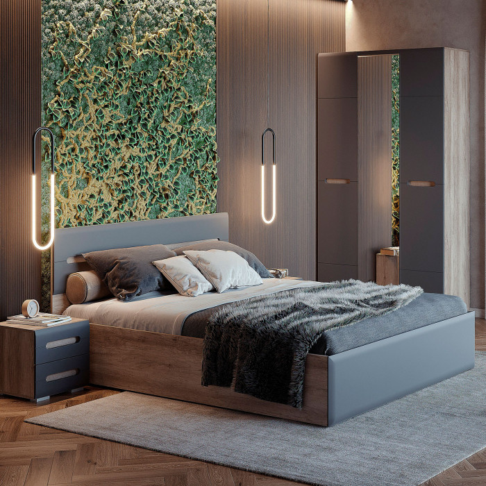 Спальня "Наоми" ШК-22 дуб каньон/графит