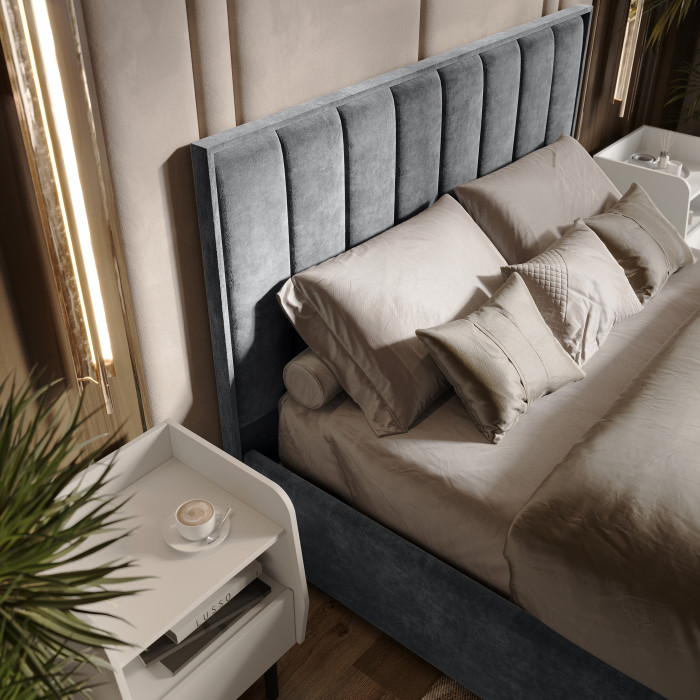 Кровать с подъемным механизмом Мирабель КР-16 (1,6м), Грифельный