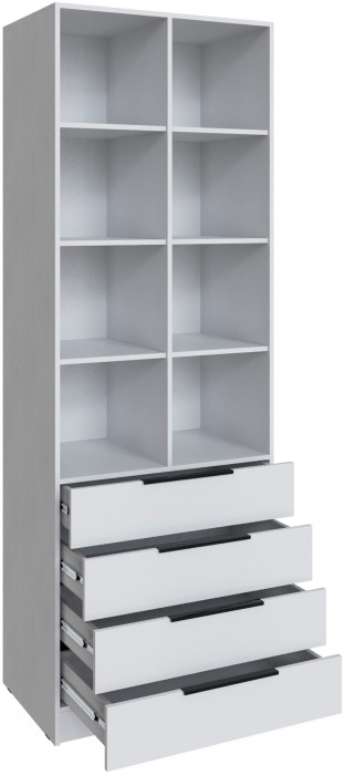 Стеллаж Мадрид (0,8) с 4 ящ., Белый