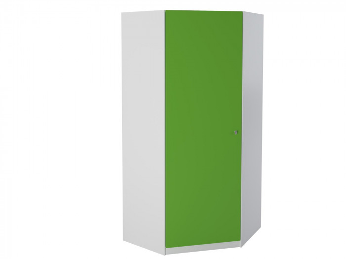 Шкаф угловой Белый/Салатовый