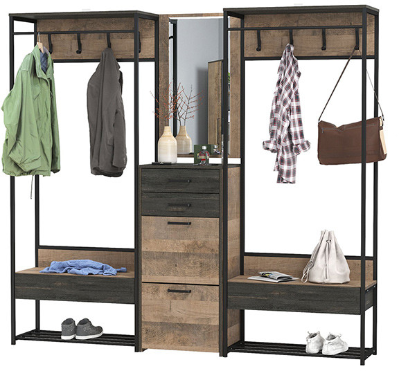 Трувор Прихожая 245, дуб гранж песочный/интра