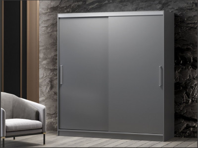 Шкаф-купе Альянс-10 ЛДСП 2000 (графит)