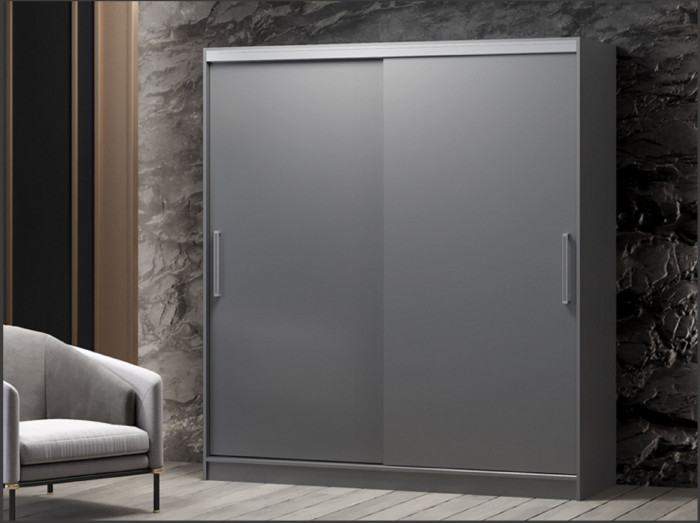 Шкаф-купе Альянс-10 ЛДСП 2000 (графит)