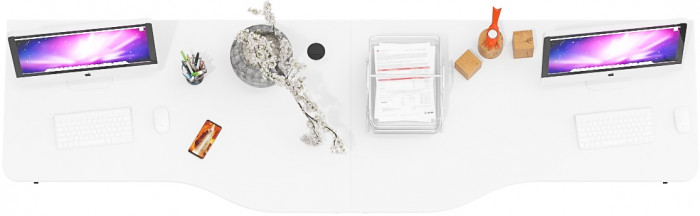 Два стола письменных С-МД-1-04, венге/белый шагрень