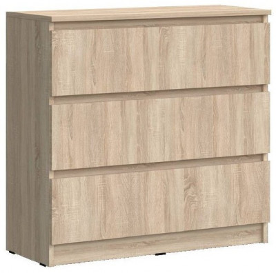 Челси Комод 800 (3 ящика) (Дуб Сонома, Дуб Сонома)