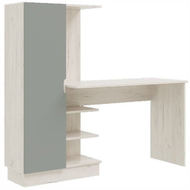 Юниор-4 Компьютерный стол (Шарли бриз, Крафт белый)