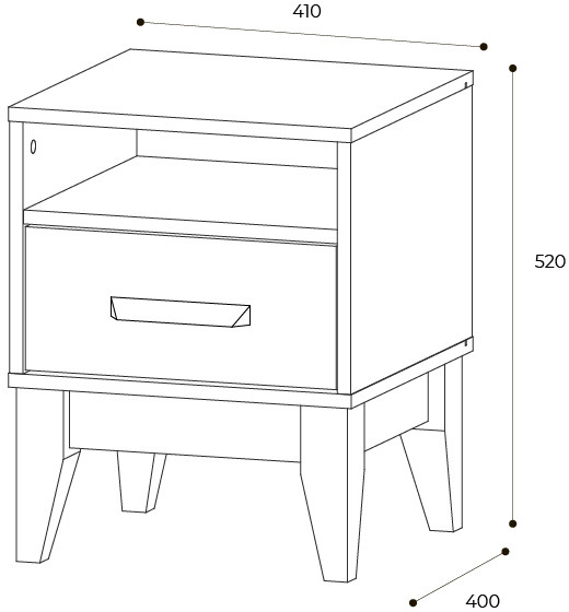 Тумба прикроватная Скандика