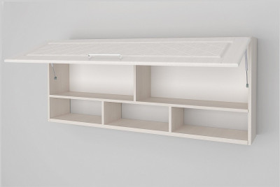 Аллегро 9 МДФ Антресоль (Бодега белая/Сандал белый)