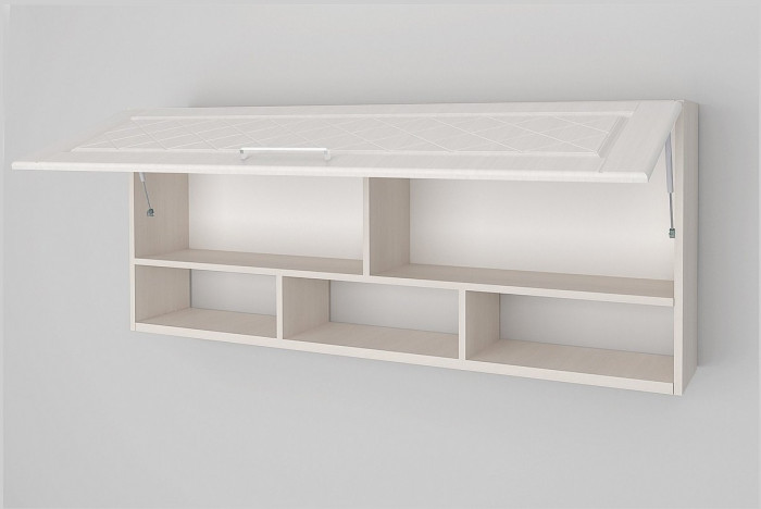 Аллегро 9 МДФ Антресоль (Бодега белая/Сандал белый)