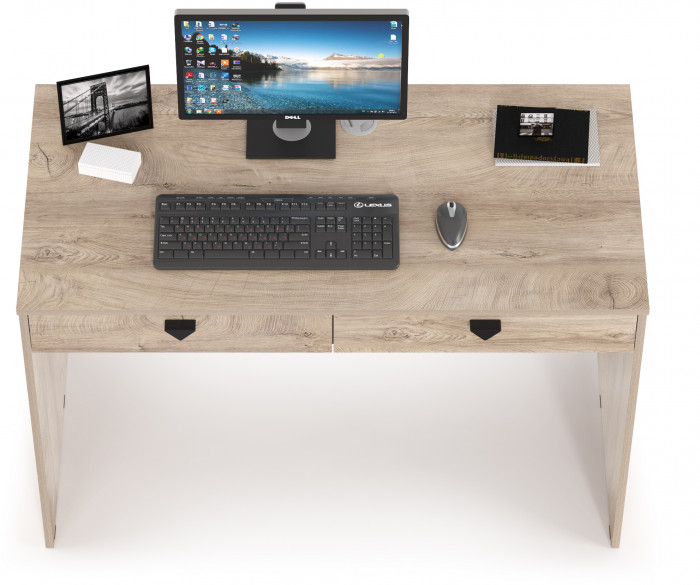 Бостон 12.69 компьютерный стол, дуб эндгрейн элегантный