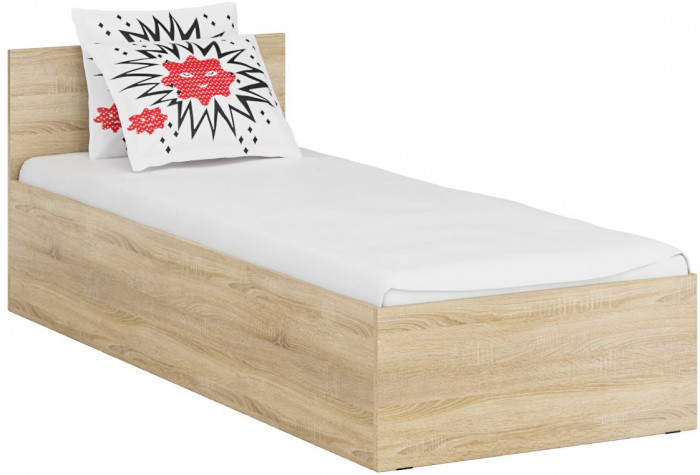 Кровать 0800 + Пенал Стандарт, дуб сонома