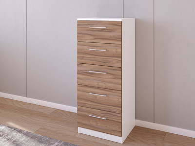 Комод 02/23 45х40х110 Белый/Орех