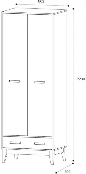 Шкаф двухстворчатый Скандика ШК-04
