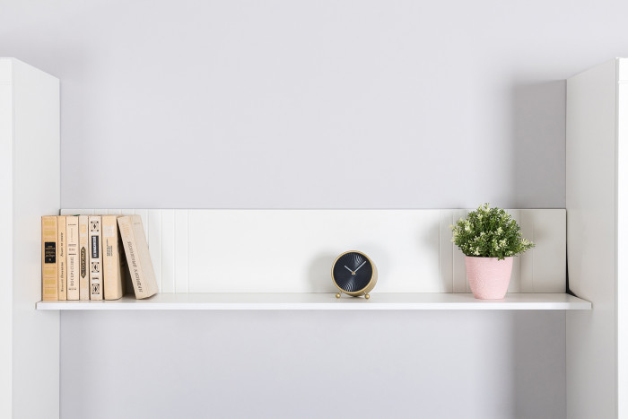 Валенсия Гостиная № 091, ЛДСП белый шагрень/МДФ белый шагрень