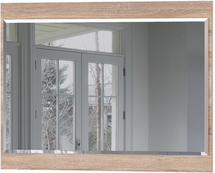 Куба Прихожая 1, обувница 13.113 + Зеркало, цвет дуб сонома/белый премиум, ШхГхВ 65х38,3х180 см.