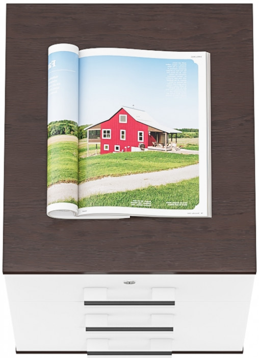 Тумба выкатная С-МД-3-02, венге/белый шагрень