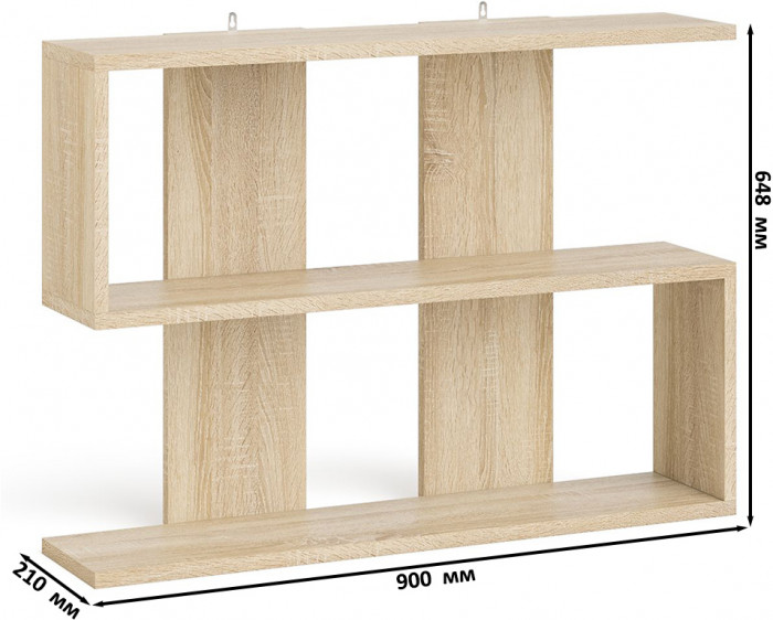 Мори компьютерный стол МС-1 правый + Комод МК1600.1 + Полка 900, дуб сонома