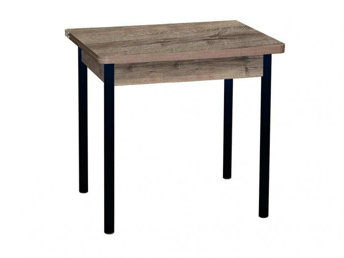 Эко 80х60 стол обеденный раскладной / велингтон/черный