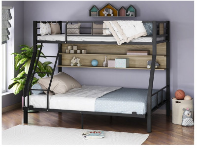 Двухъярусная кровать Гранада-1П 140 (Черный)