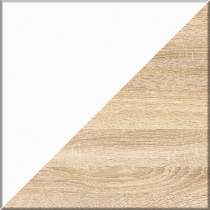 Мори компьютерный стол МС-16 левый + Шкаф МШ900.1, дуб сонома/белый