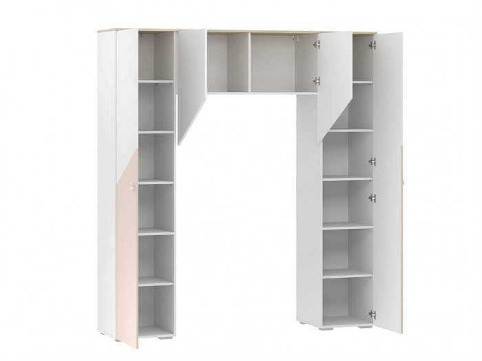 НМ 041.45 шкаф комбинированный Банни белый/дуб сонома/бисквит