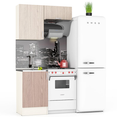 Кухня Мери 01 ШВ500+ШВв600+ШНМ500, цвет дуб/ясень шимо светлый/ясень шимо тёмный, ШхГхВ 110х30х67 см./50х60х85 см.